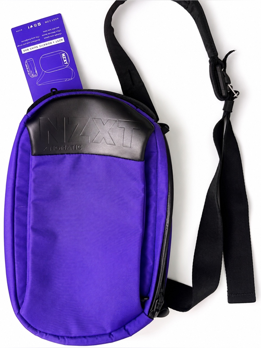 NZXT x NOMATIC Purple Sling Bag NWT Rare Tech EDC Crossbody Travel Organizer